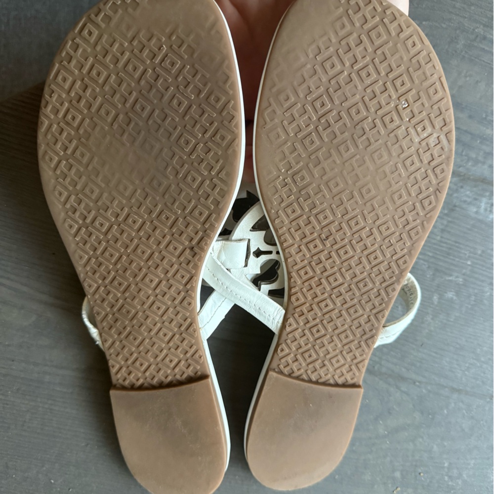 White Tory Burch Miller Sandals - Picture 3 of 5